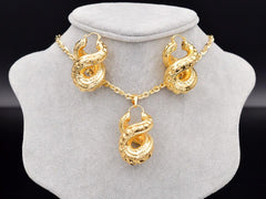 Women's Whirl Earrings and Necklace Set