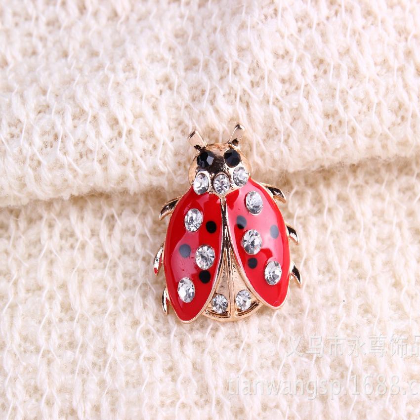 Lovely Ladybird Shaped Metal Women's Brooch