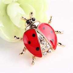 Lovely Ladybird Shaped Metal Women's Brooch
