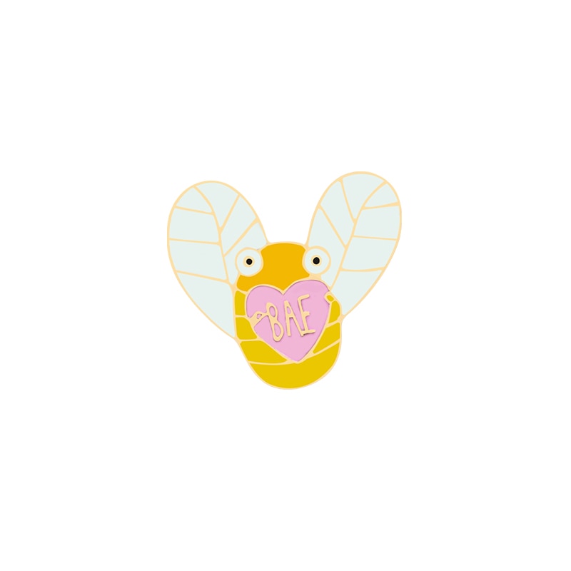Cartoon Bee Enamel Brooch