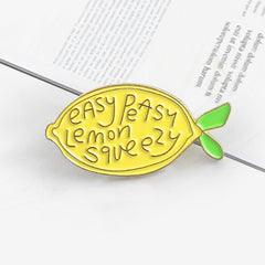 Lemon Shaped Unisex Brooch