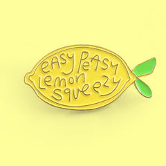 Lemon Shaped Unisex Brooch