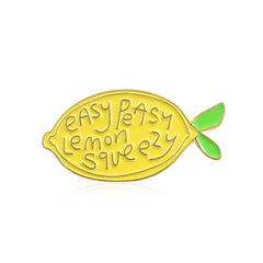 Lemon Shaped Unisex Brooch