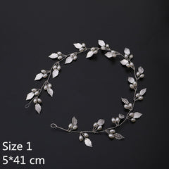 Lightweight Metal Tiara with Pearls