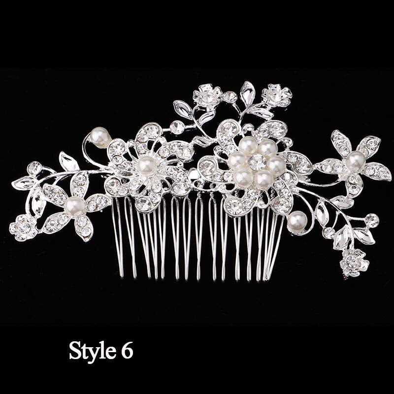 Handmade Pearls Design White Side Comb