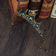 Green Crystals Design Princess Crown