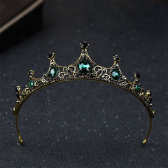 Green Crystals Design Princess Crown