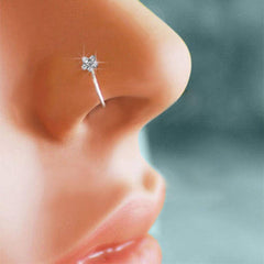 Flower Rhinestone Nose Stud