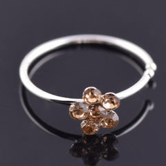 Flower Rhinestone Nose Stud
