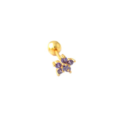 Floral Stud Nose Piercing
