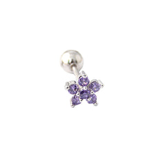 Floral Stud Nose Piercing