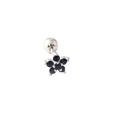 Floral Stud Nose Piercing