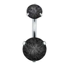 Elegant Cubic Zirconia Crystal Piercing Belly Ring