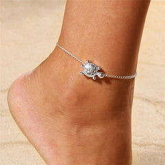 Crystal Butterfly Multi-Layer Anklet