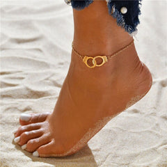 Fashion Gold Color Anklets Set