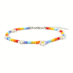 Hip Hop Flower Bead Anklet