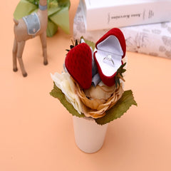 Strawberry Shaped Ring Box