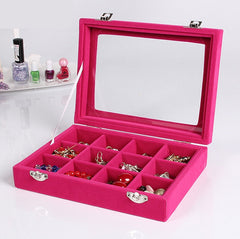 12-Grids Jewelry Organizer Box with Locks