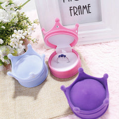 Fashion Crown Velvet Jewelry Box For Ring And Earrings