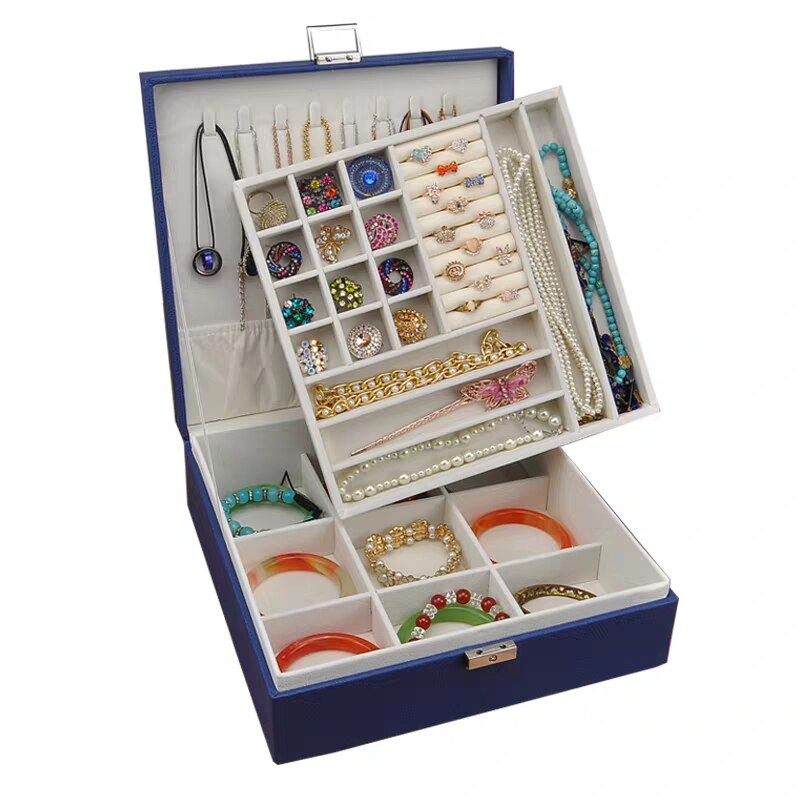 Fashion Leather Jewelry Box with Mirror