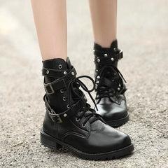 Women's Steampunk Military Boots