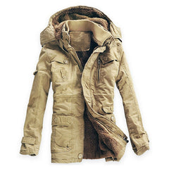 Stylish Warm Padded Cotton Men's Parka Jacket