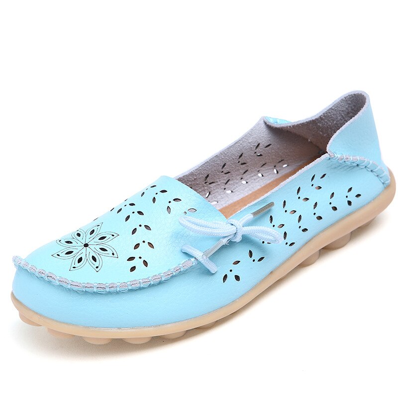 Women's Casual Summer Breathable Leather Loafers