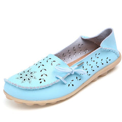 Women's Casual Summer Breathable Leather Loafers