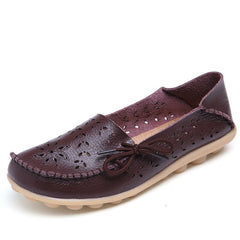 Women's Casual Summer Breathable Leather Loafers