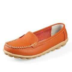 Casual Slip-On Leather Women's Loafer Shoes