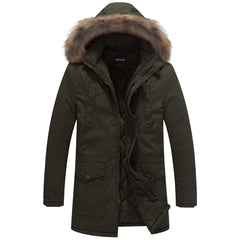 Men's Winter Jacket with Detachable Hood