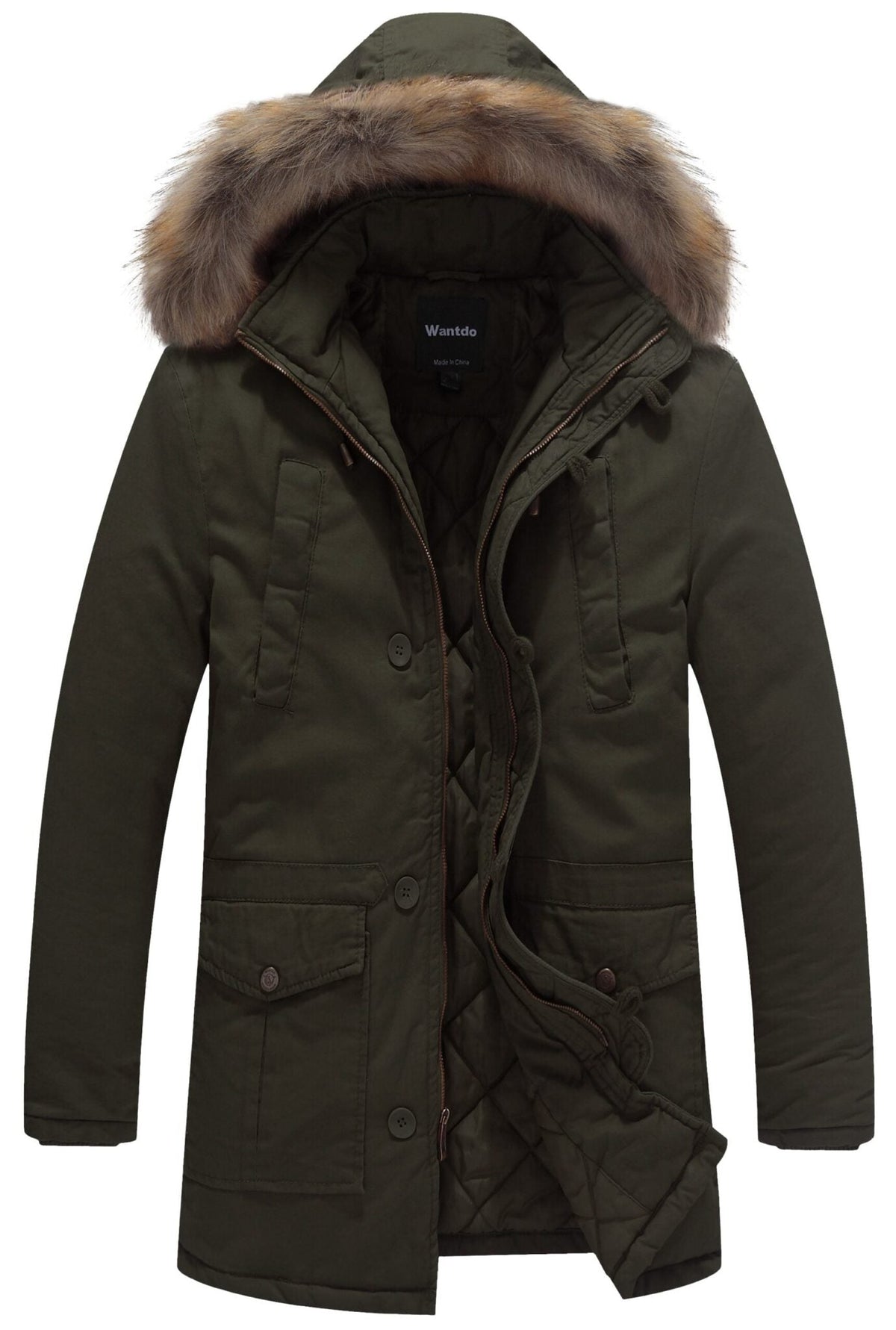Men's Winter Jacket with Detachable Hood
