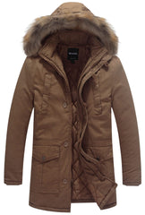 Men's Winter Jacket with Detachable Hood