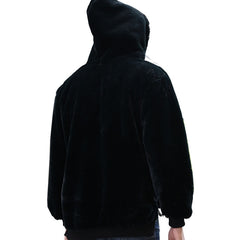 Men's Eco Fur Hooded Coat