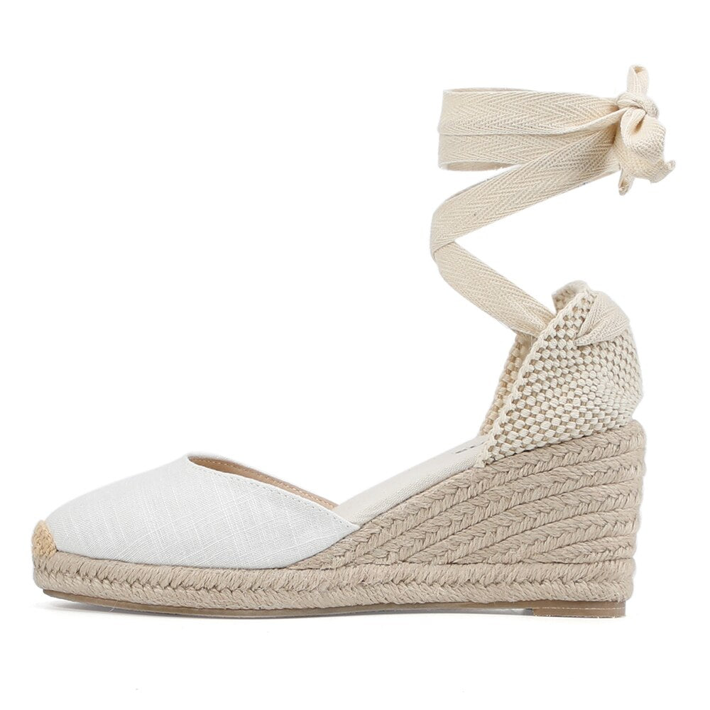 Women's Wedge Sandals with Ankle Strap