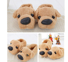 Men's Plush Dog Slippers