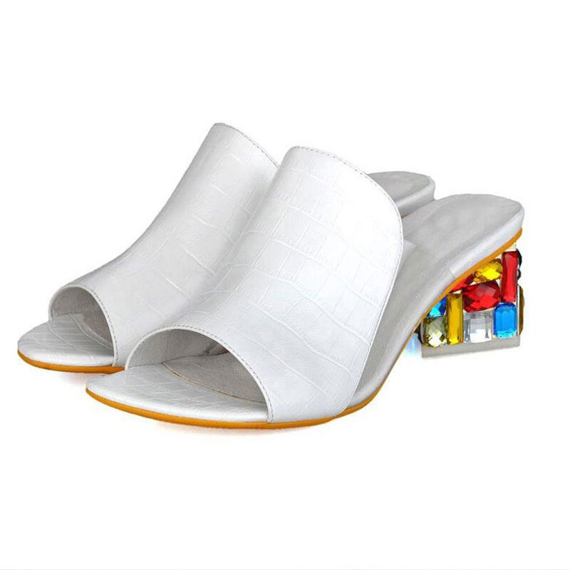 Fashion Colorful High Heeled Flip Flops