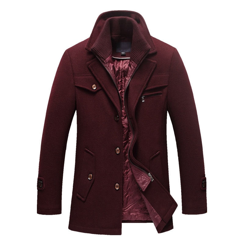 Men's Woolen Autumn Trench