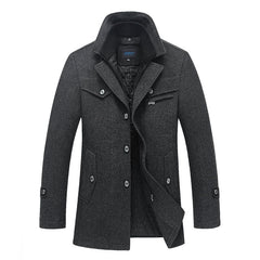 Men's Woolen Autumn Trench