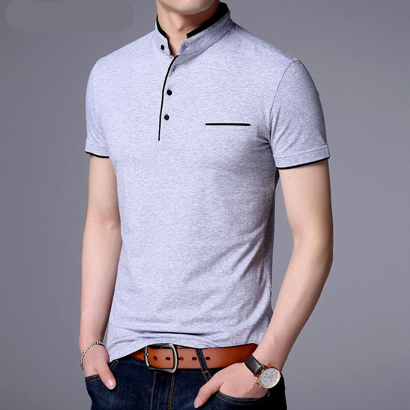 Men's Elegant Shirt with Mandarin Collar