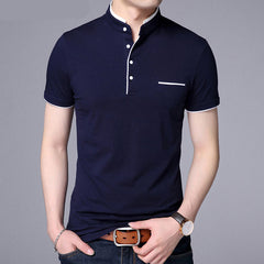 Men's Elegant Shirt with Mandarin Collar