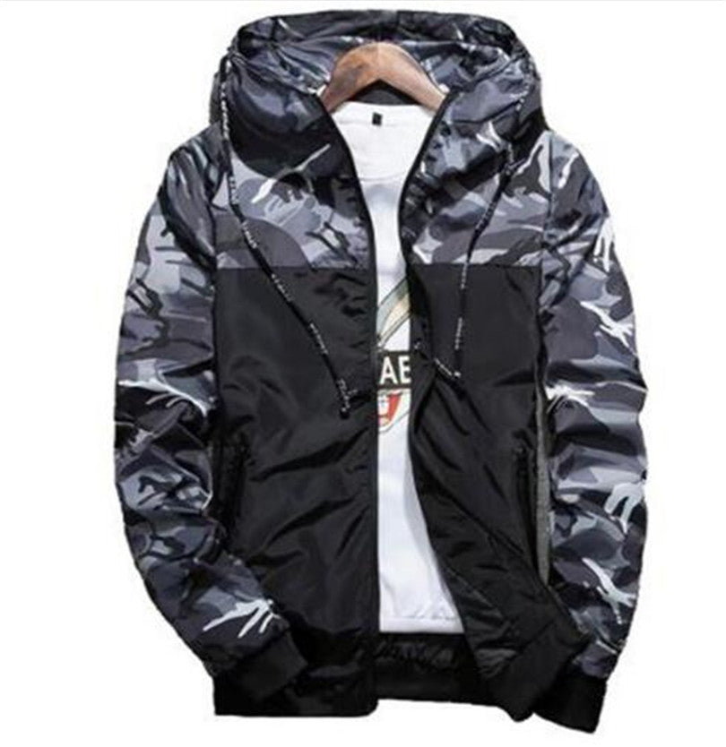 Men's Camouflage Print Windbreaker
