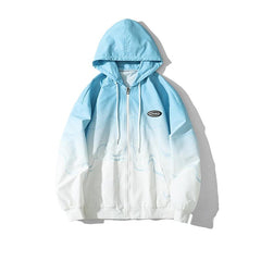 Colorful Patchwork Hooded Jacket for Men