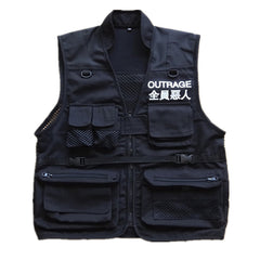 Men's Double-Breasted Vest with Multi-Pokets