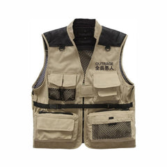 Men's Double-Breasted Vest with Multi-Pokets