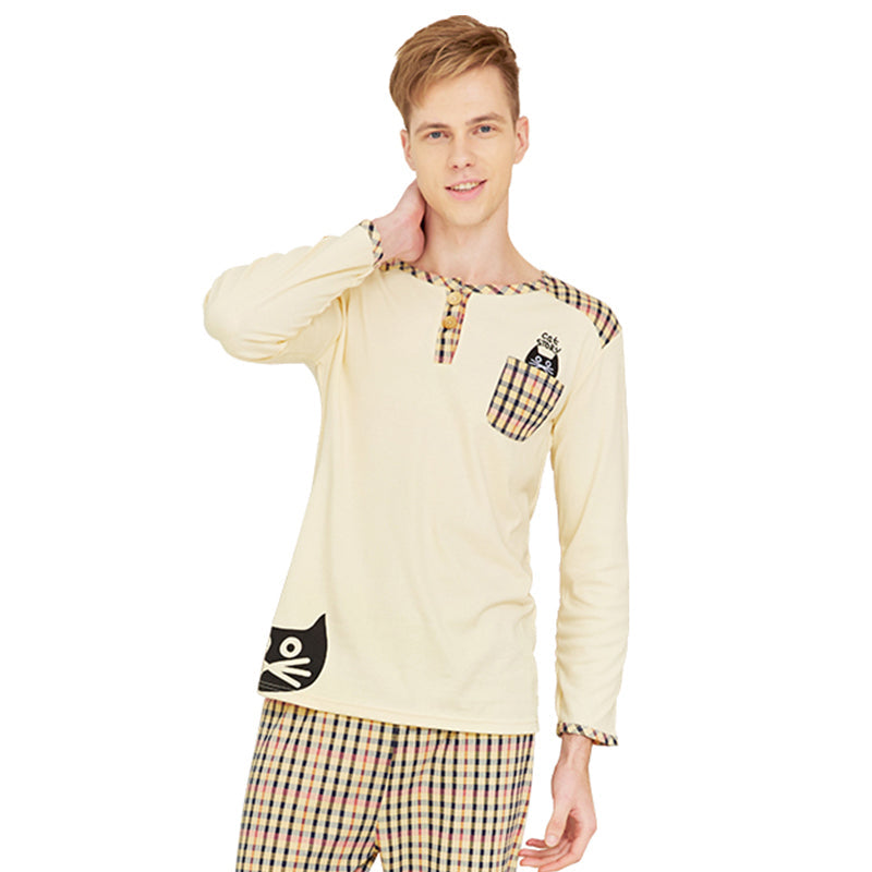 Men's Breathable Cotton Pajama Set