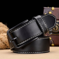 Stylish Leather Belt for Men with Pin Buckle