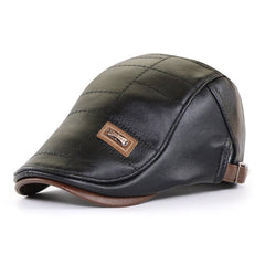Men's Eco-Leather Newsboy Cap