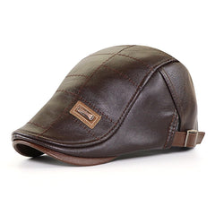 Men's Eco-Leather Newsboy Cap