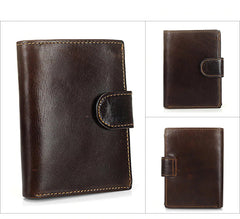 Vintage Bi-Fold Genuine Leather Wallet for Men